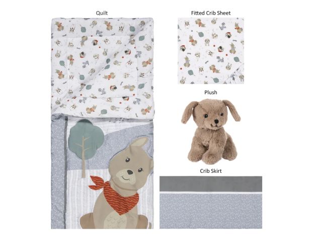 Trend Lab Fur-Ever Friends 4-Piece Crib Bedding Set large image number 8