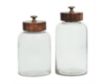 Uma Clear Canisters with Brown Lids (Set of 2) small image number 1