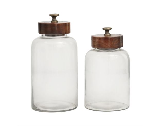 Uma Clear Canisters with Brown Lids (Set of 2) large image number 4