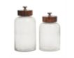 Uma Clear Canisters with Brown Lids (Set of 2) small image number 4