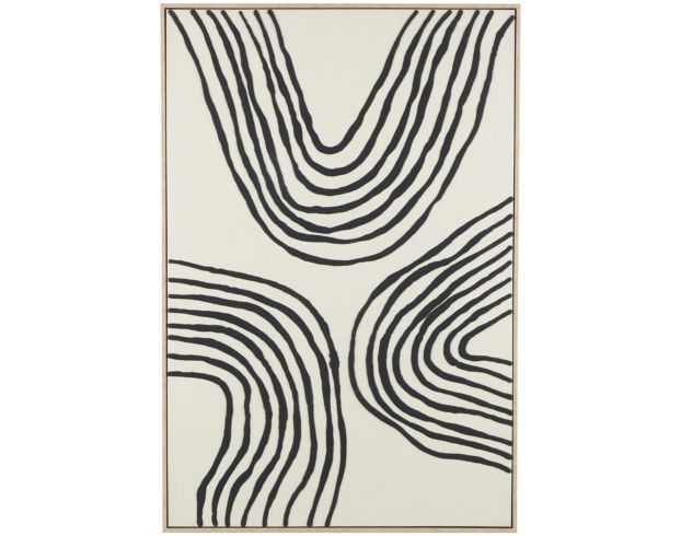 Uma Enterprises, Inc Black Wavy Lines with Frame large image number 1