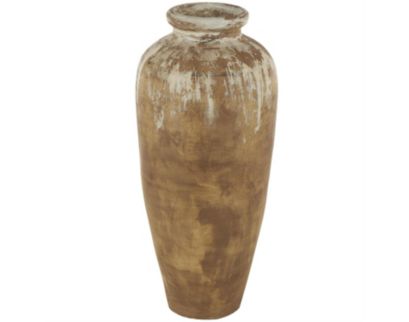 Uma Enterprises, Inc 26" Brown Ceramic Antique Style Vase