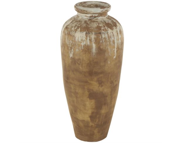 Uma Enterprises, Inc 26" Brown Ceramic Antique Style Vase large image number 2