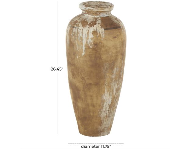 Uma Enterprises, Inc 26-Inch Brown Ceramic Antique Style Vase large image number 4