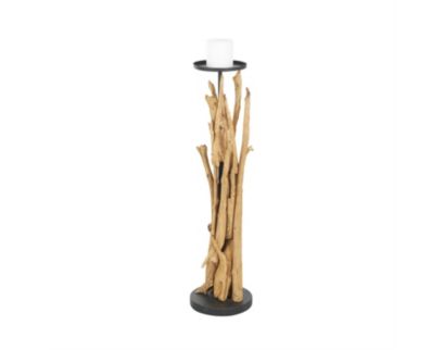 Uma Enterprises, Inc 39" Teak Wood Tree Branch Floor Candle Holder