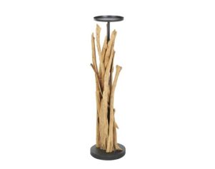 Uma Enterprises, Inc 39-Inch Teakwood Tree Branch Floor Candle Holder