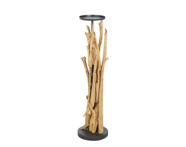 Uma Enterprises, Inc 39" Teak Wood Tree Branch Floor Candle Holder large image number 3