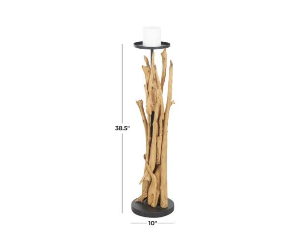 Uma Enterprises, Inc 39-Inch Teakwood Tree Branch Floor Candle Holder large image number 5