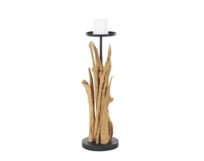 Uma Enterprises, Inc 31" Teakwood Tall Floor Candle Holder