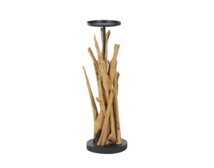 Uma Enterprises, Inc 31" Teakwood Tall Floor Candle Holder