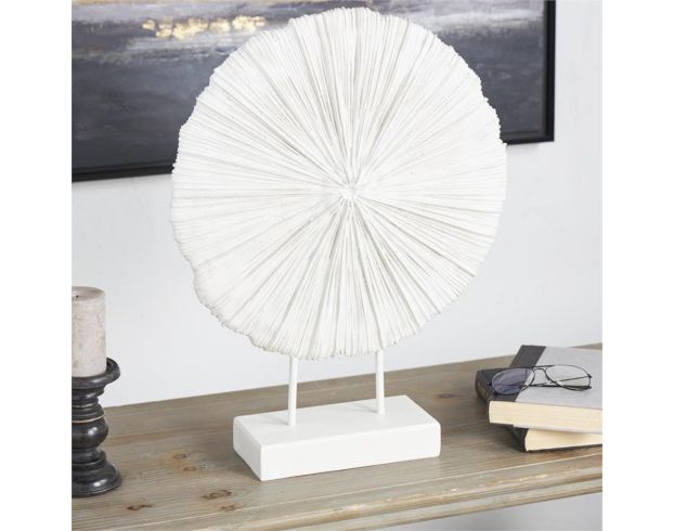 Uma 23" Cream Resin Coral Sculpture large image number 4