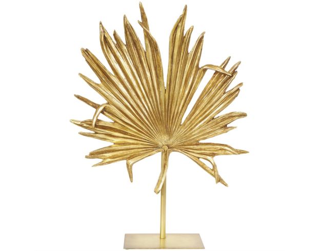 Uma 20 x 26 Gold Polystone Palm Leaf Sculpture large image number 1