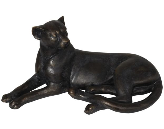 Uma 29 x 13 Black/Bronze Polystone Leopard Sculpture large image number 1