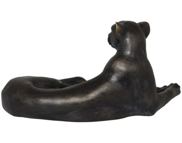 Uma 29 x 13 Black/Bronze Polystone Leopard Sculpture large image number 2