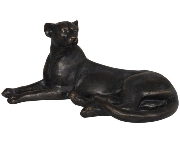 Uma 29 x 13 Black/Bronze Polystone Leopard Sculpture large image number 3