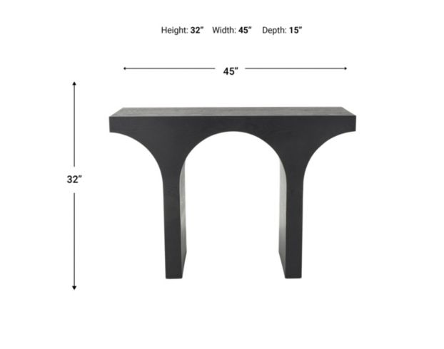 Uma Enterprises, Inc Archie Matte Black Sofa Table large image number 7