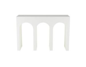 Uma Enterprises, Inc Archie Matte White Sofa Table