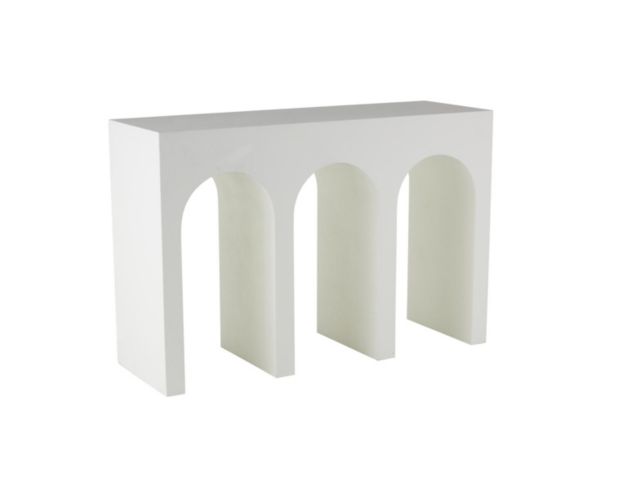 Uma Enterprises, Inc Archie Matte White Sofa Table large image number 4