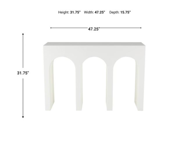 Uma Enterprises, Inc Archie Matte White Sofa Table large image number 7