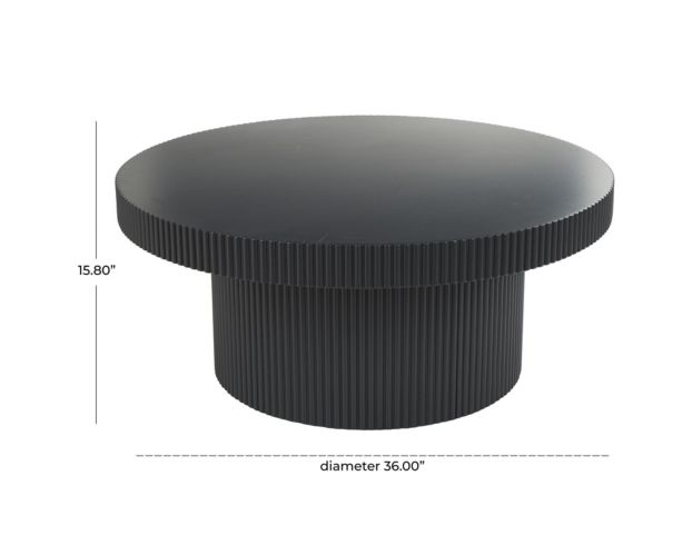 Uma Enterprises, Inc Origins Round Black Coffee Table large image number 5