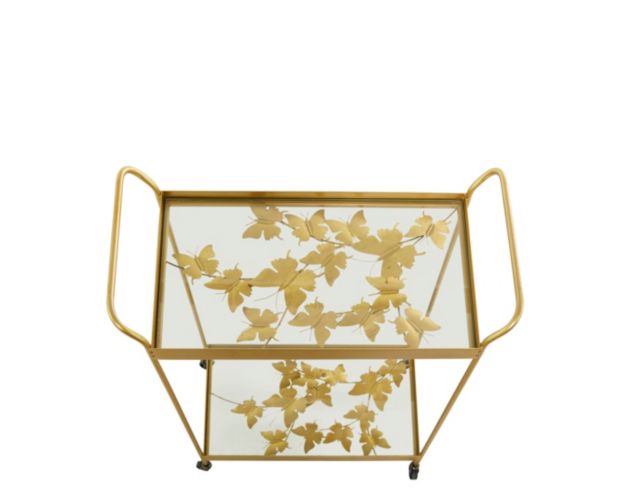 Uma Enterprises, Inc Golden Butterfly Bar Cart large image number 4