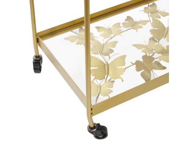 Uma Enterprises, Inc Golden Butterfly Bar Cart large image number 6