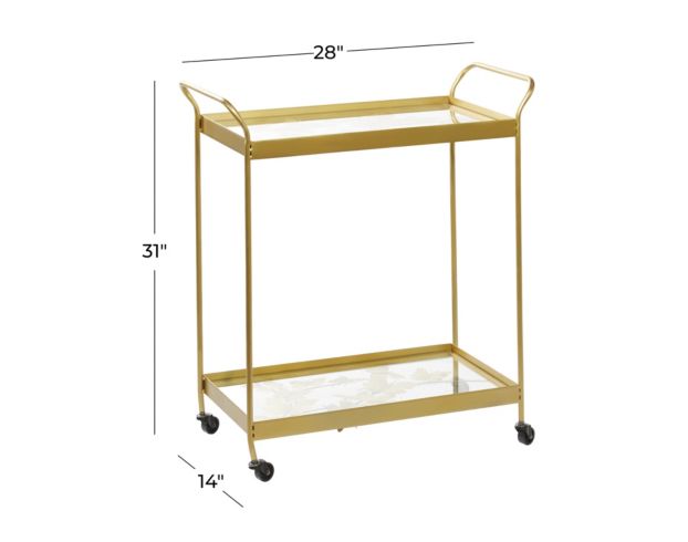 Uma Enterprises, Inc Golden Butterfly Bar Cart large image number 9