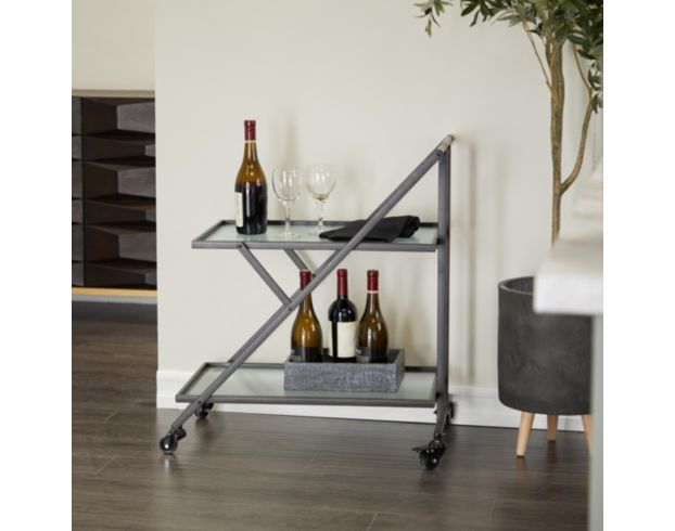 Uma Enterprises, Inc High-Tier Glass Bar Cart large image number 4