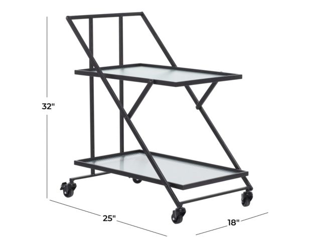 Uma Enterprises, Inc High-Tier Glass Bar Cart large image number 8