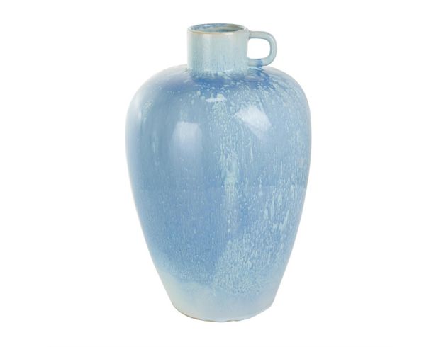 Uma 18-Inch Blue Ceramic Ombre Vase large image number 1