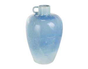 Uma 18-Inch Blue Ceramic Ombre Vase