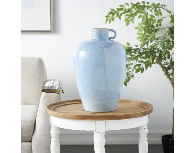 Uma 18-Inch Blue Ceramic Ombre Vase large image number 4