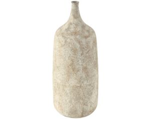 Uma 20-Inch Beige Metal Antique Style Vase