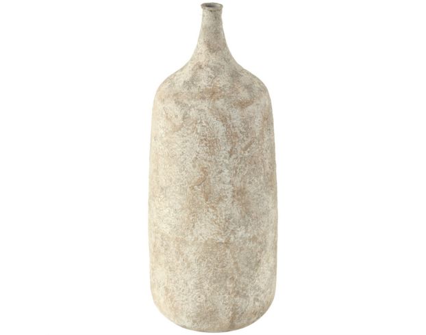 Uma 20-Inch Beige Metal Antique Style Vase large image number 1