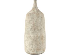 Uma 20-Inch Beige Metal Antique Style Vase