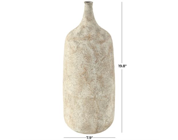 Uma 20-Inch Beige Metal Antique Style Vase large image number 5