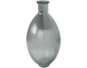 Uma 23-Inch Ribbed Spanish Glass Vase