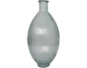 Uma 23-Inch Ribbed Spanish Glass Vase