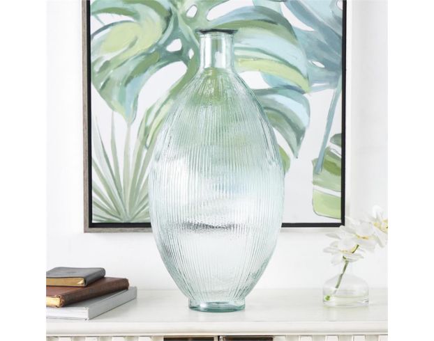 Uma 23-Inch Ribbed Spanish Glass Vase large image number 4