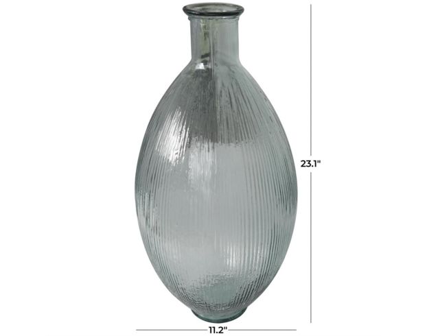 Uma 23-Inch Ribbed Spanish Glass Vase large image number 5