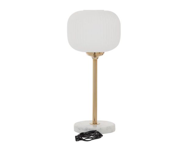 Uma White Metal Table Lamp large image number 2