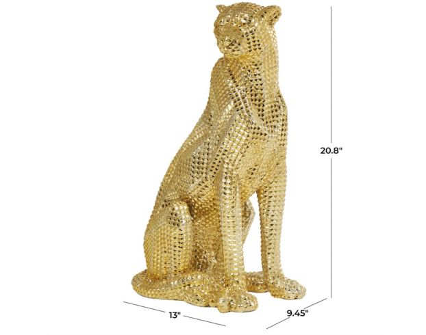 Uma Gold Resin Diamond Facet Leopard large image number 5