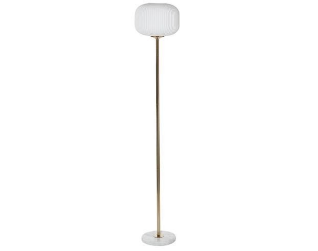 Uma White Metal Floor Lamp large image number 2