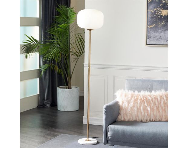 Uma White Metal Floor Lamp large image number 4