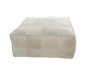 Uma Gray Patchwork Pouf