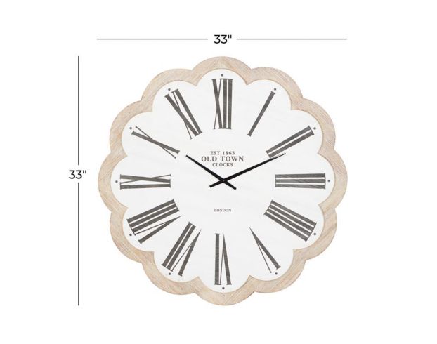 Uma 33 x 33 Scallop Frame Clock large image number 7