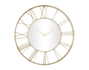 Uma 30 x 30 Gold Mirror Clock