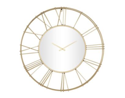 Uma 30 x 30 Gold Mirror Clock