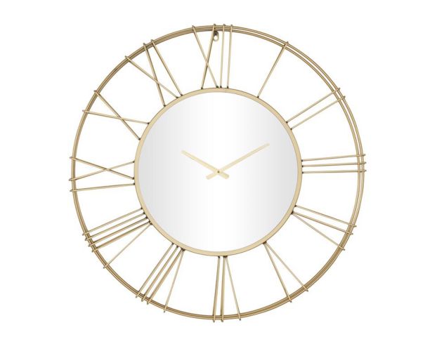 Uma 30 x 30 Gold Mirror Clock large image number 1