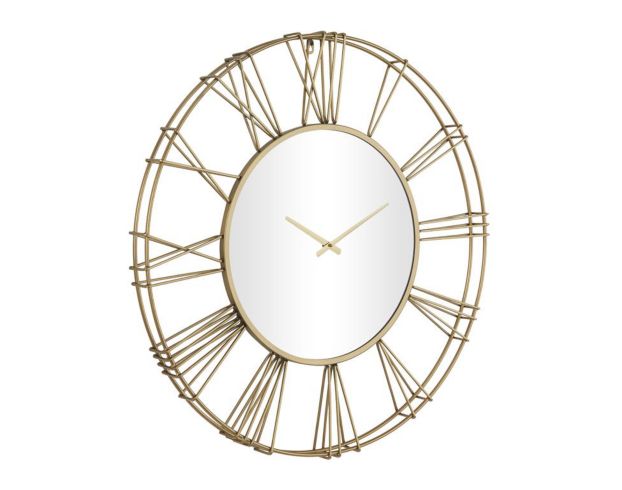 Uma 30 x 30 Gold Mirror Clock large image number 2